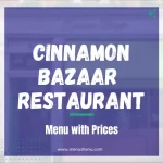 Cinnamon Bazaar Menu