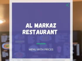 Al Markaz Menu With Prices