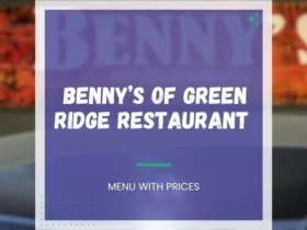 Benny’s of Green Ridge Menu With Prices