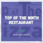 Top of the Ninth Menu New Brighton PA with Prices
