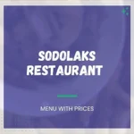 Sodolaks Menu With Prices