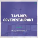 Taylor's Cove Menu Milledgeville GA